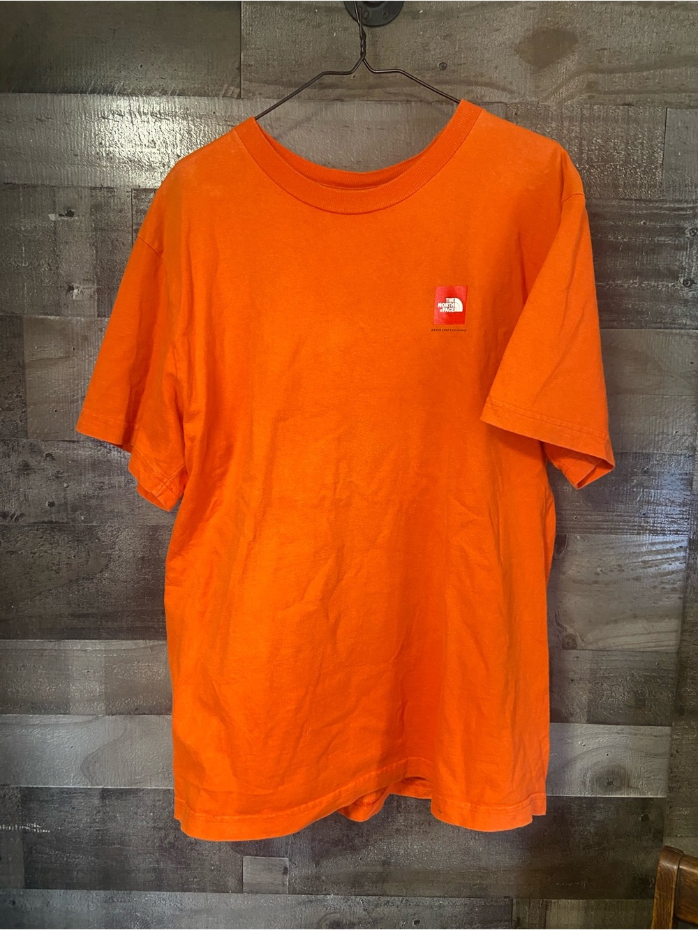 The North Face Orange Short Sleeve Logo T-Shirt Large